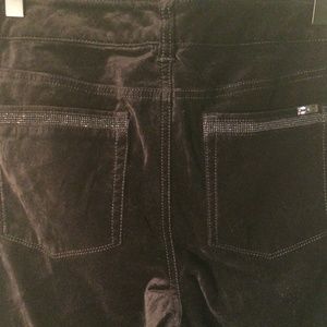 WHBM Black Velvety Soft Noir Size 6R Slim Slacks